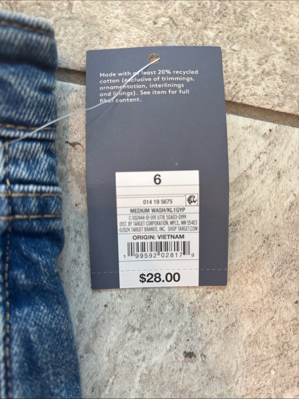 High-Rise Dark Blue Denim Shorts - Picture 4 of 4